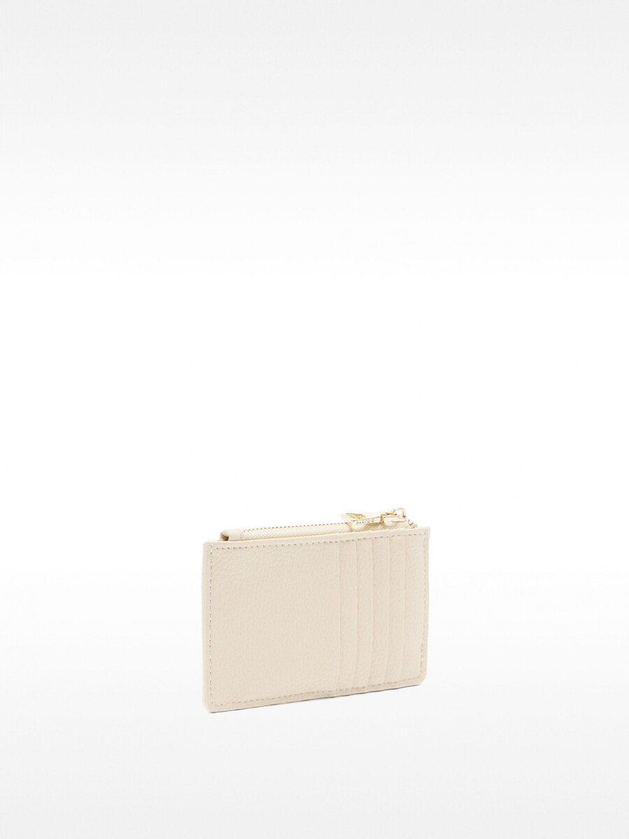 Tarjetero Básico Con Textura beige