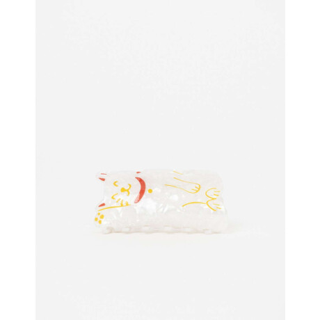 Broche Acrílico Gato De La Fortuna Combinacion Bicolor