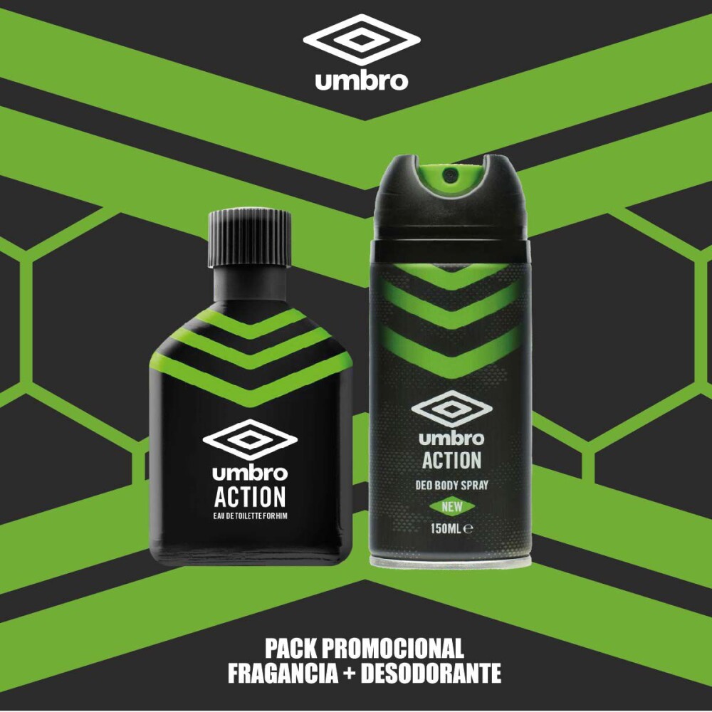 UMBRO EAU DE TOILETTE ACTION 100 ML+DEO única