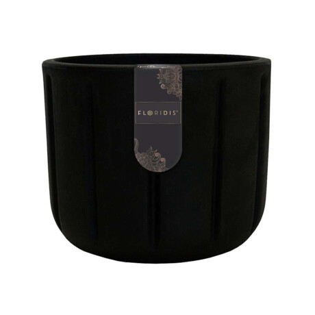 MACETA SPELLO PILASTRI 15X15CM NEGRA