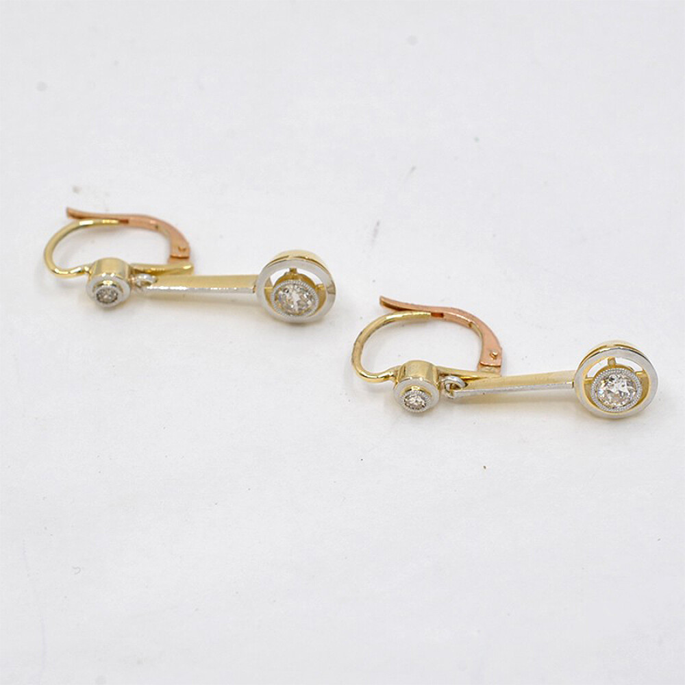 Caravanas En Oro 18K Y Brillantes Caravanas En Oro 18K Y Brillantes