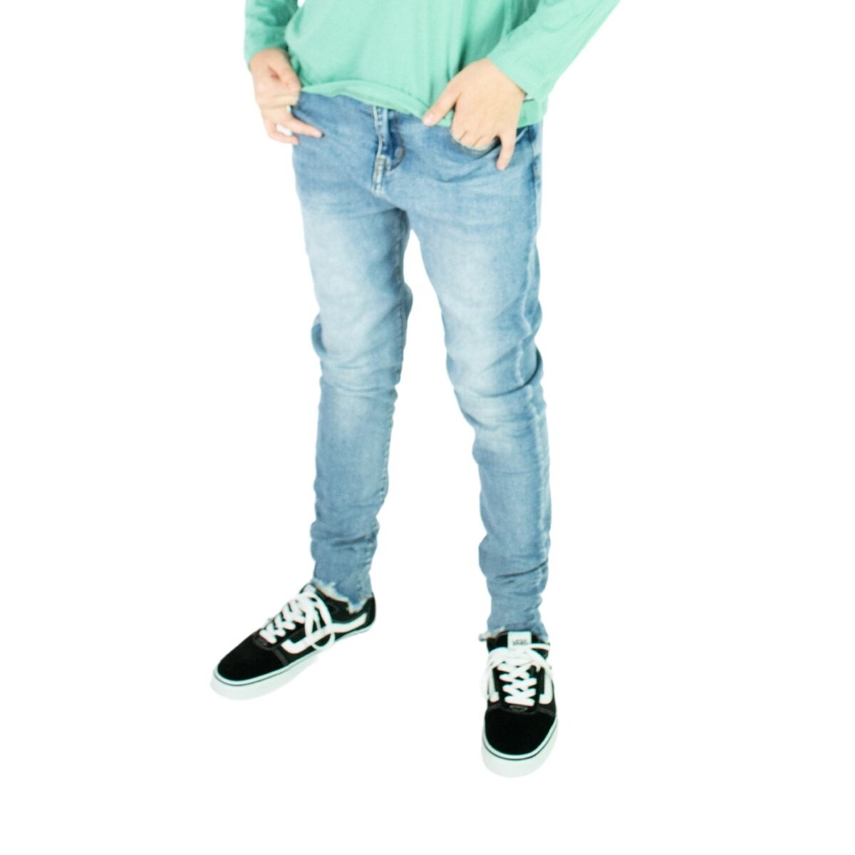 PANTALON SLIM 6-16 - MED BLUE 