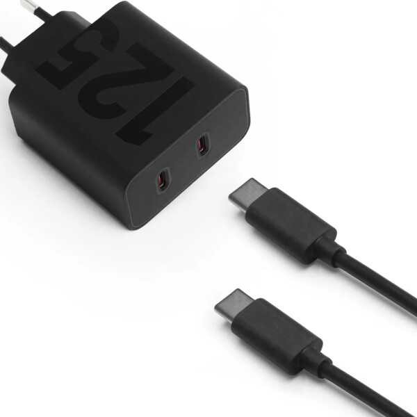Cargador De Pared Motorola 125w Usb-c Dual Port CARGADOR MOTOROLA 125W DUO USB C NEGRO