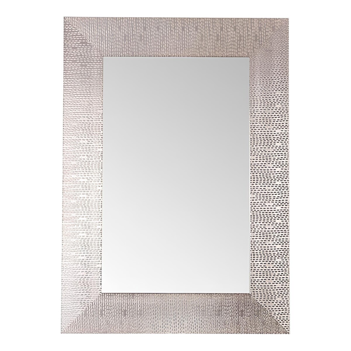 Espejo rectangular marco color plateado 