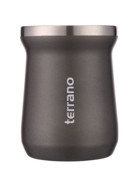 Mate Acero Inox. Camionero Negro Metalizado