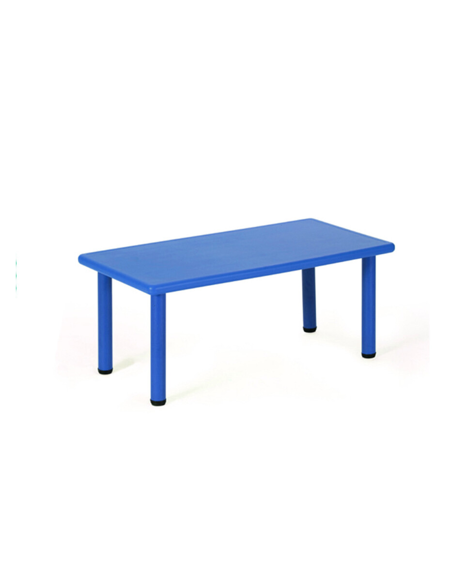 Mesa de plástico niños rectangular 120x60cm - Azul 