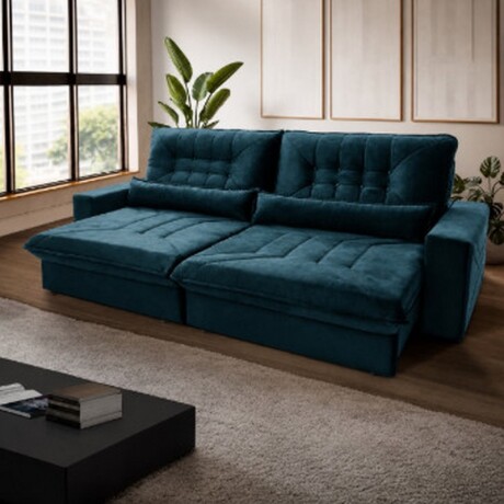 SOFA HELLEN RECLINABLE 3 LUGARES MAGESTIC AZUL MARINO SOFA HELLEN RECLINABLE 3 LUGARES MAGESTIC AZUL MARINO