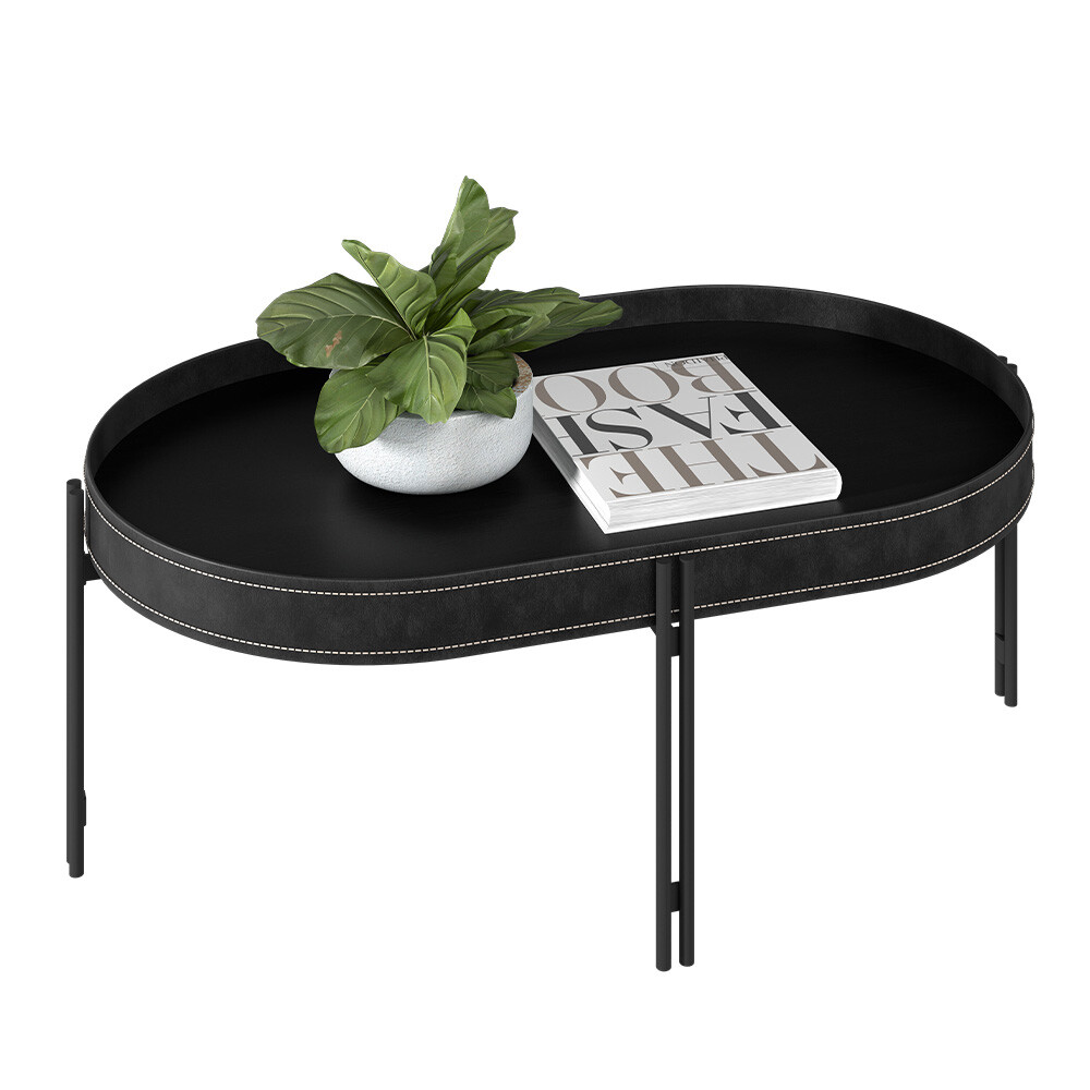 MESA RATONA DE CENTRO MODELO MÓNACO NEGRO Mesa Ratona De Centro Modelo Mónaco Negro