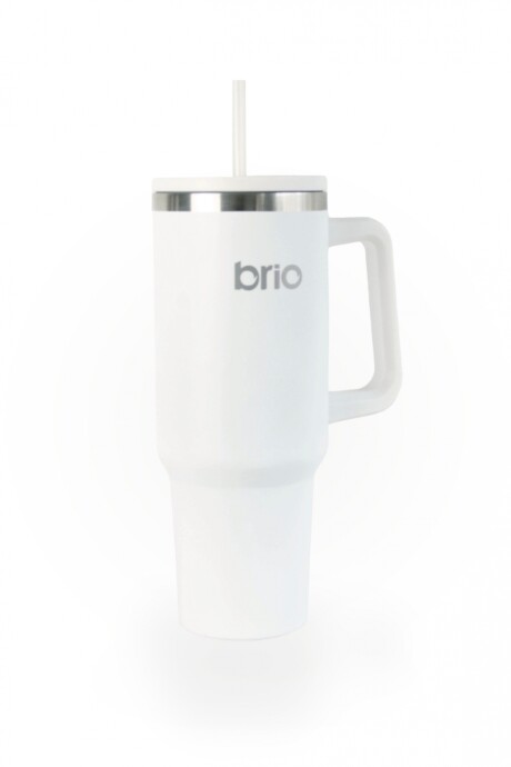 Vaso Térmico brio Con Tapa Sorbito Cup 360 1200ml Blanco
