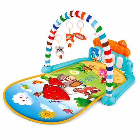 Gimnasio Bebé Musical C/Piano Juguetes Estimulación Temprana Celeste