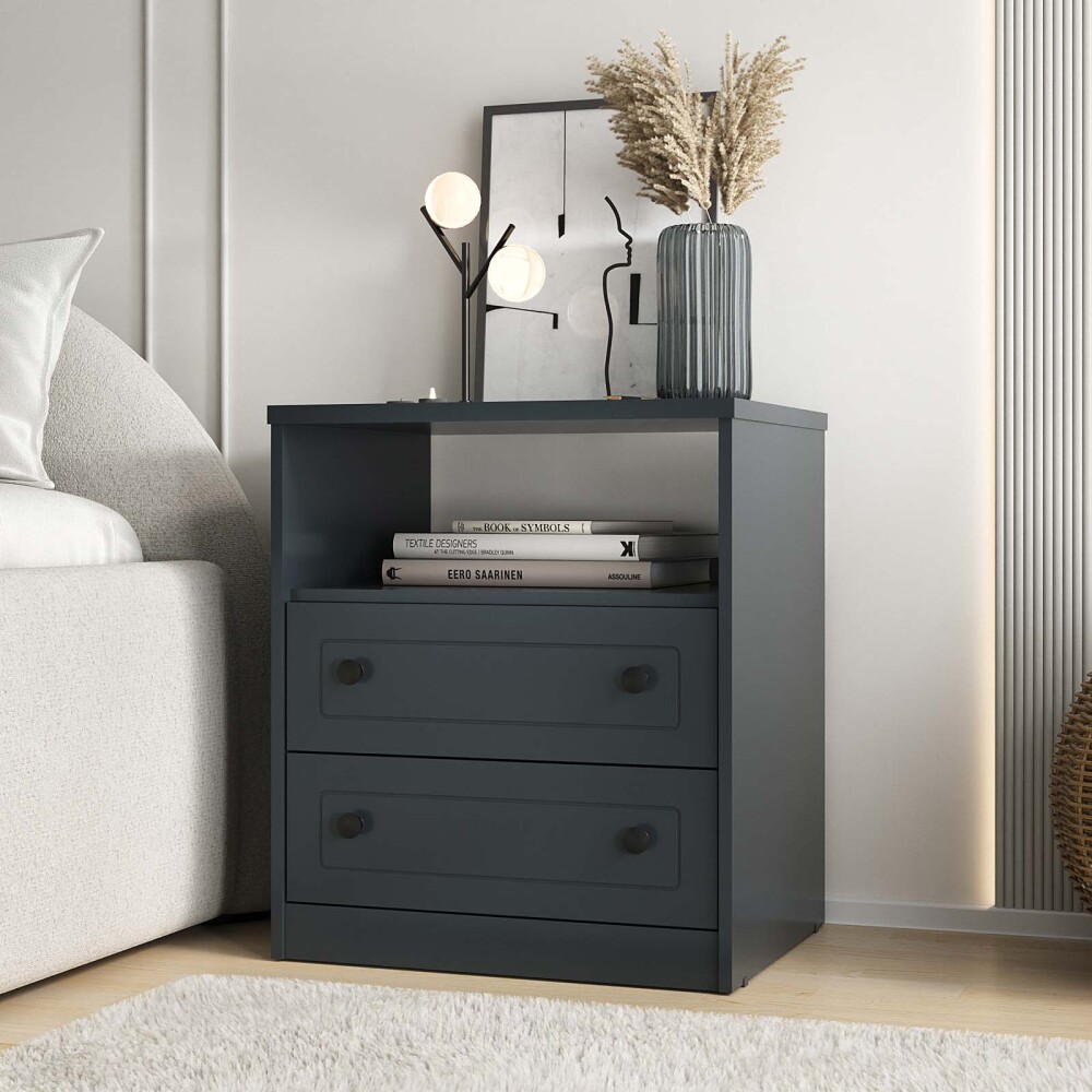 MESA DE LUZ MDF GRIS AMERICANO PLUS