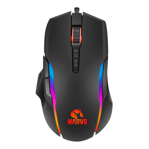 Mouse Gaming Marvo Pro Óptico 10000dpi Iluminación RGB Unica