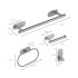 Set Accesorios De Baño Toallero Juego De 4 Piezas De Acero Inoxidable Plateado Set Accesorios De Baño Toallero Juego De 4 Piezas De Acero Inoxidable Plateado