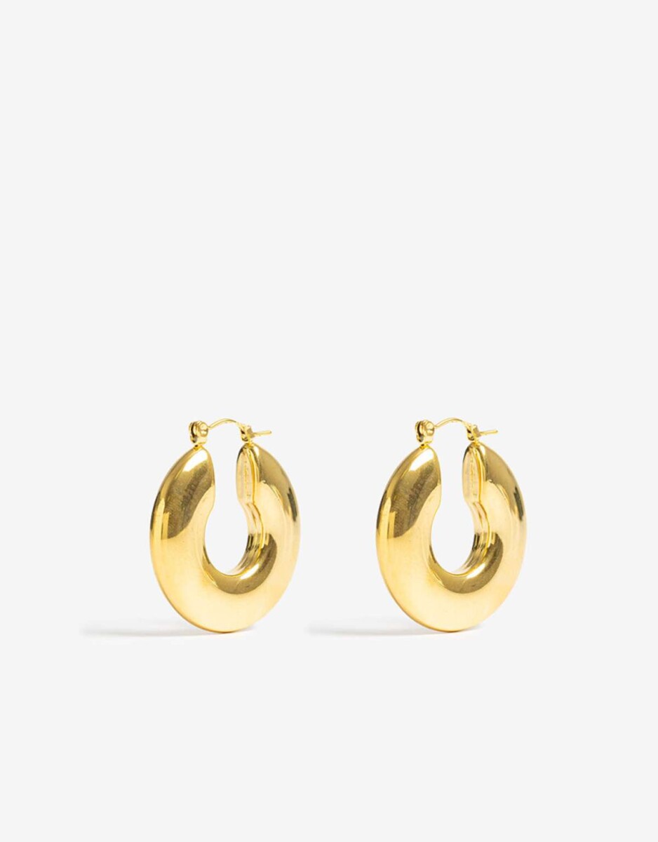 Aros Argollas Metal - Dorado 