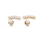 Aros oro 18 k con brillantes engarce carril. Aros oro 18 k con brillantes engarce carril.