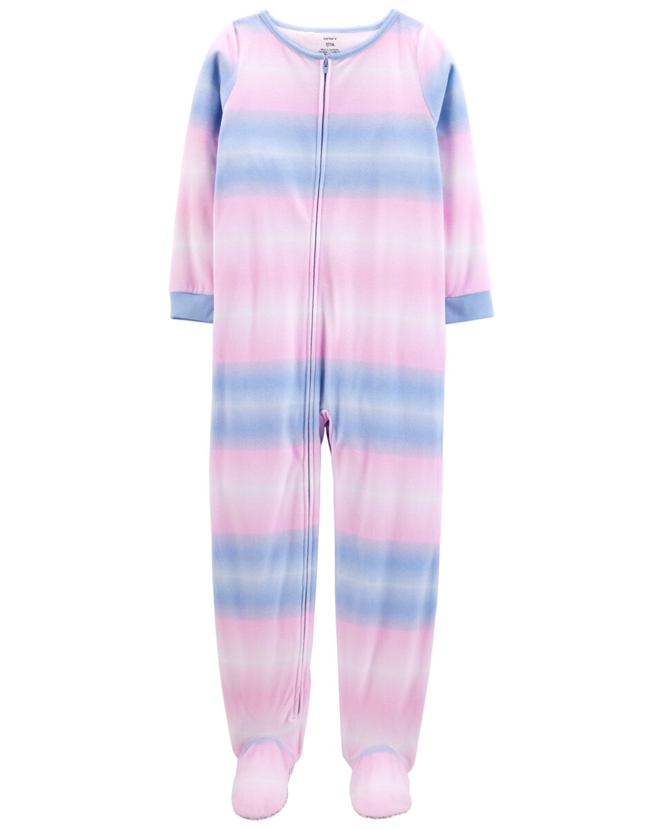 Pijama de 1 pieza de micropolar con pie tie-dye 