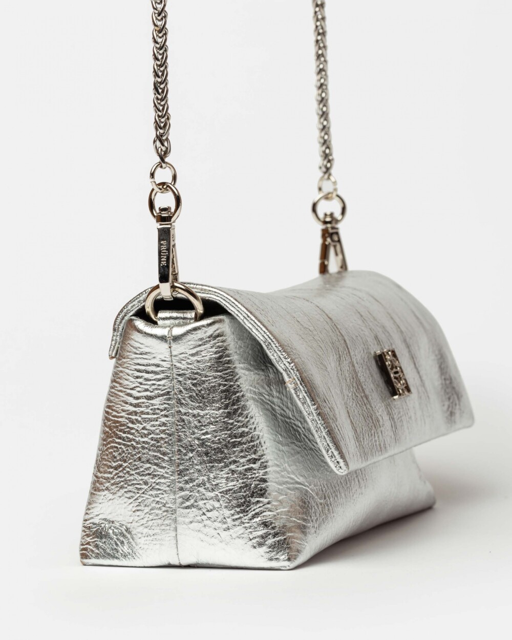 Mini bag Porto en cuero arrugado Metalizado