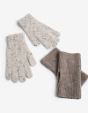 Guantes Tejidos Guante Con Miton Incluido - Combinacion Bicolor