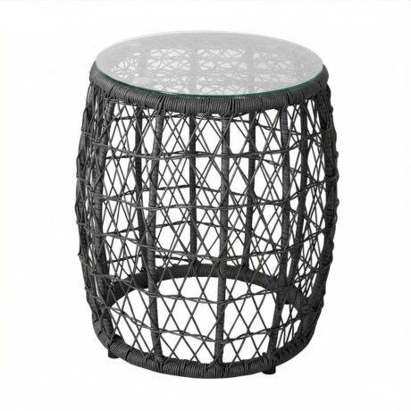 Juego De Jardin Rattan Lumax Exterior 2 Sillones + Mesa Gris