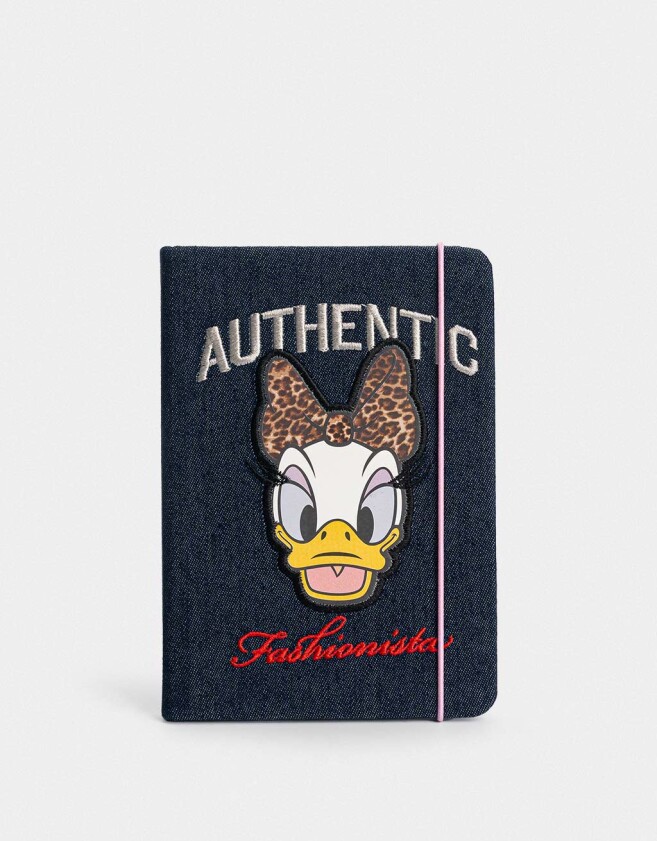 Anotadores Cuadernos y Memos Cuaderno Daisy A6 De Tela Con Parches - Azul Celeste