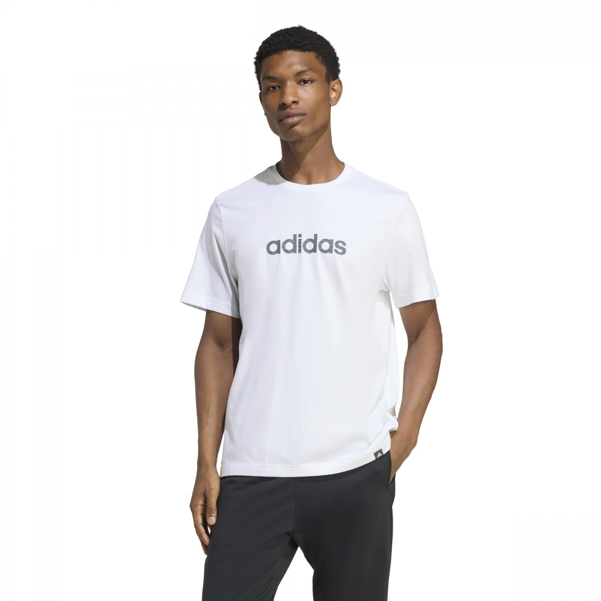 Remera Adidas M LIN SJ T VL Hombre KE1422 - Blanco-negro 