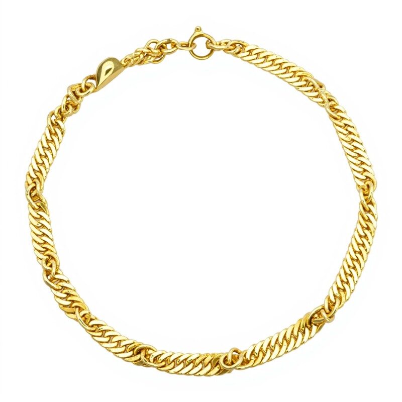Pulsera Singapur-Oro bajo-Sin Piedra-PU8055 sinpiedra