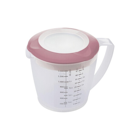 Jarra Medidora con Tapa Rosa 1.4 Litros Helena Jarra Medidora con Tapa Rosa 1.4 Litros Helena