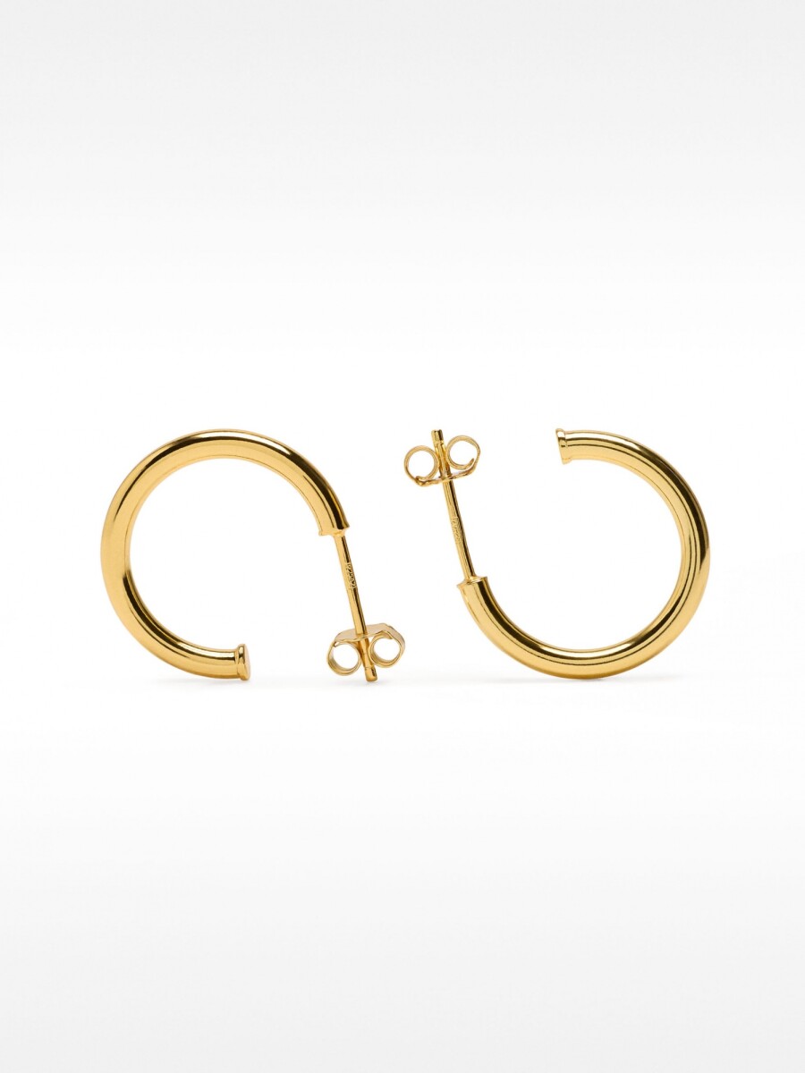 Aros Lisos - Plata De Ley 925 dorado
