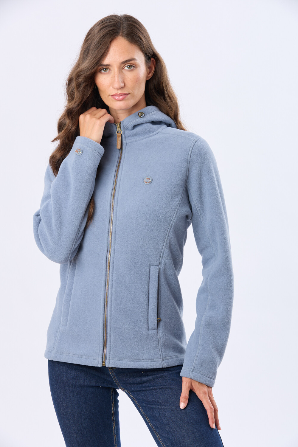 CAMPERA POLAR CON CAPUCHA Lila