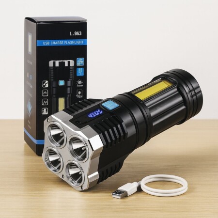 LINTERNA LED RECARGABLE USB LINTERNA LED RECARGABLE USB