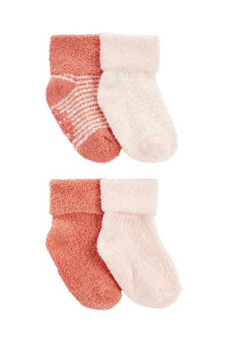 Pack cuatro pares de medias de chenilla, rosadas Pack cuatro pares de medias de chenilla, rosadas