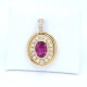 Colgante En Oro 18K, Turmalina Y Brillantes Colgante En Oro 18K, Turmalina Y Brillantes
