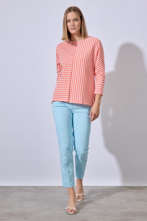 Remera Algodon Lineas CORAL