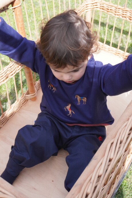 Mini Horsy Sweater Azul Marino
