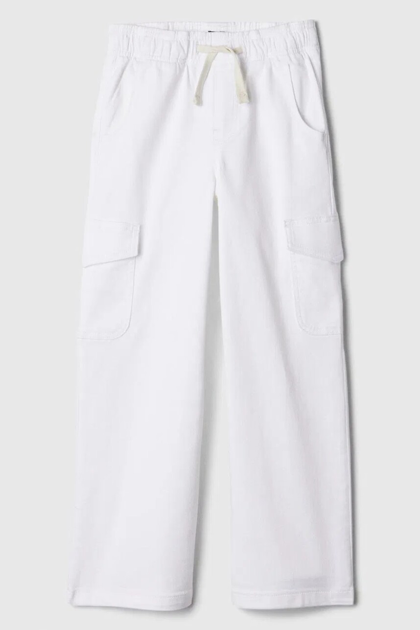 Jean Cargo Easy Wide Pull On Niña Optic White V6