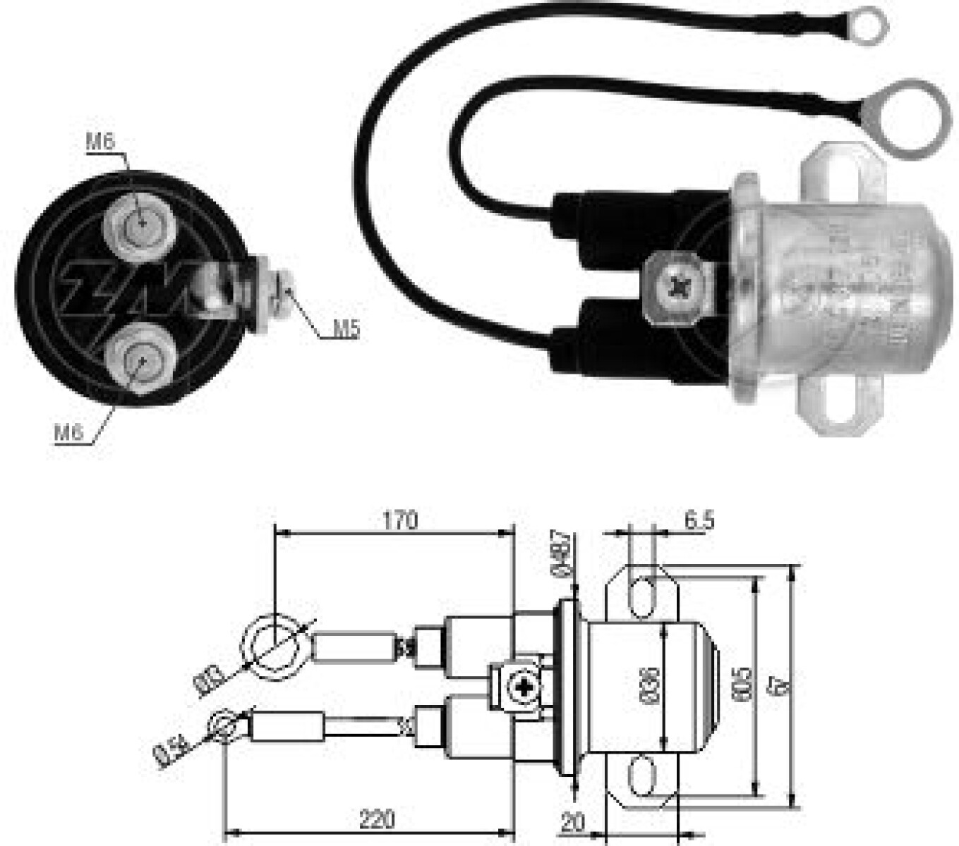 AUTOMATICO DE ARRANQUE - AUTOMATICO AUX.D.REMY 12V 38MT ZM 