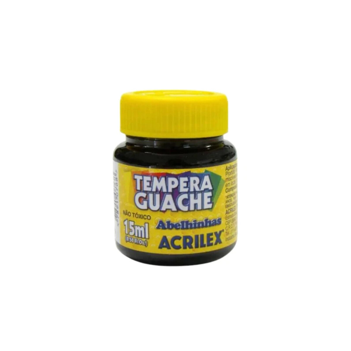 Témpera Acrilex 15 ml - Negro 