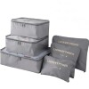 Set de 6 Organizadores de Valija Equipaje para Viaje Gris