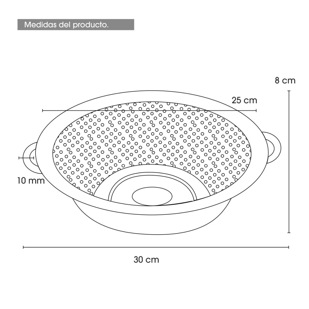 Colador Colapastas Acero Inoxidable 30cm Cocina Gastronomia Colador Colapastas Acero Inoxidable 30cm Cocina Gastronomia