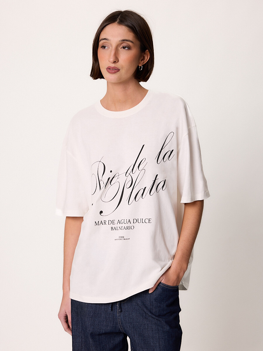 T-SHIRT M/C RIOPLATA DIXIE - Blanco 
