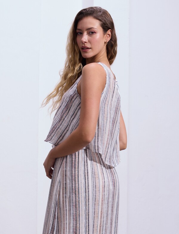 Vestido Maxi Printed MULTI/BEIGE