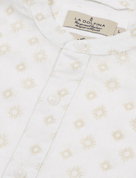 Camisa lino estampada blanco-24