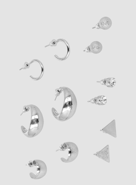 Pack x6 aros magnolia Plata