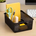 CANASTO ORGANIZADOR 30X21X7CM NEGRO