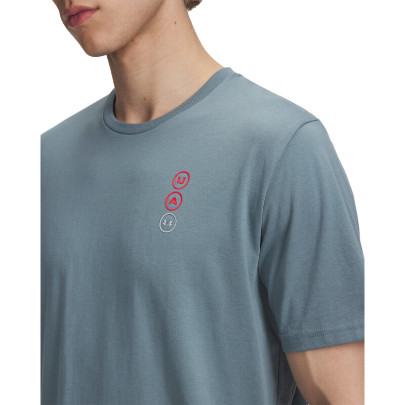 UA CIRCLE LOGO STACK SS-BLU BLU-587