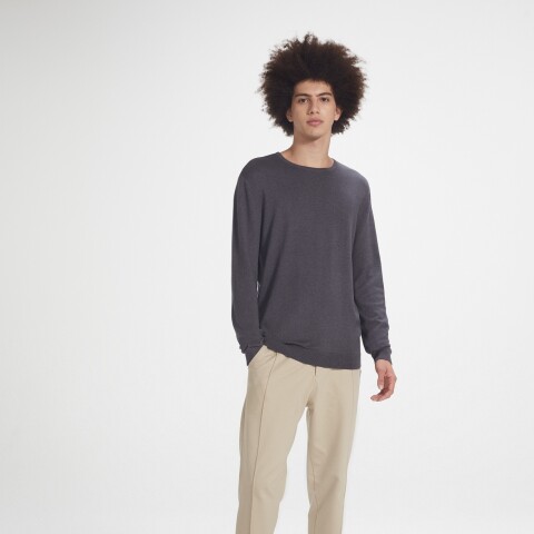 BLUSAO MASCULINO ADULTO (SWEATER) PRETO ESCURO