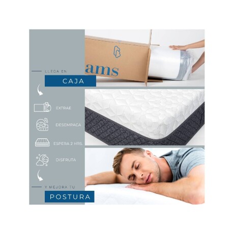 Colchón en caja Individual 1 plaza Memory Foam Tecnologia Comfortfoam descanso perfecto 5 capas de espuma alta densidad Colchón en caja Individual 1 plaza Memory Foam Tecnologia Comfortfoam descanso perfecto 5 capas de espuma alta densidad