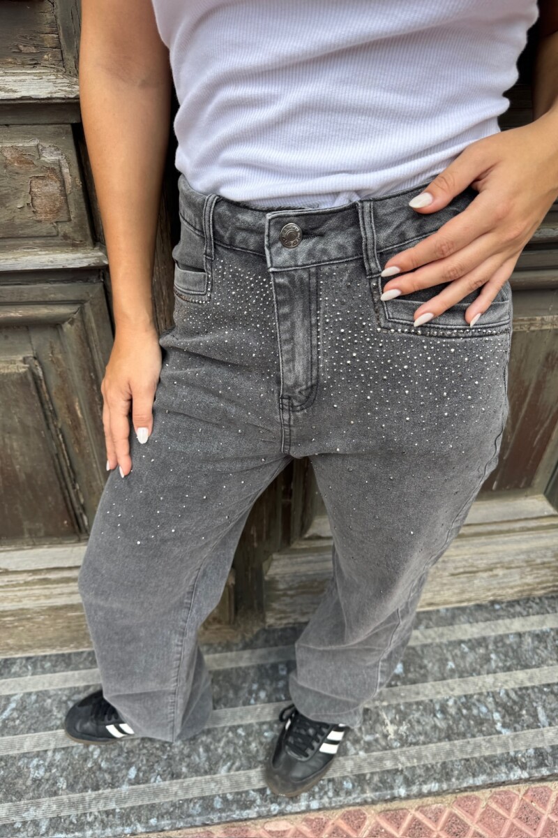 Jean brillos Gris