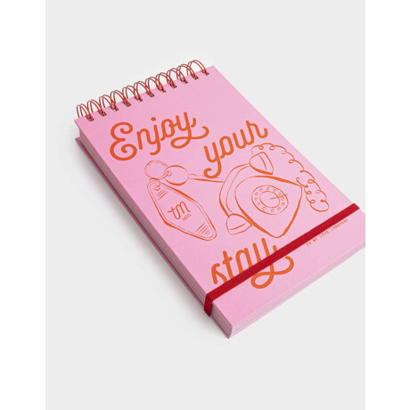 Memo Espiralado Enjoy Your Stay Rosa Claro