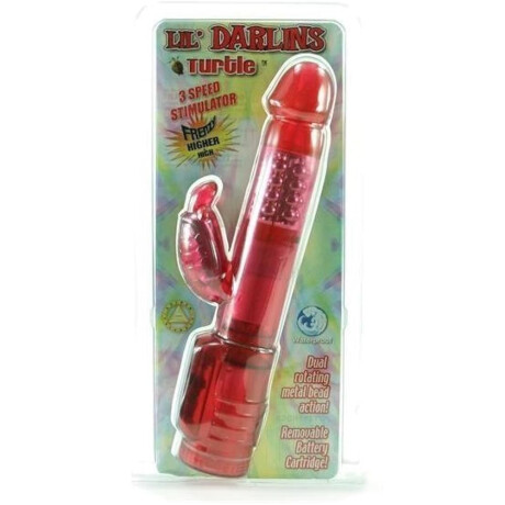 Vibrador Rotador Golden Triangle Lil Darlins Turtle Rojo
